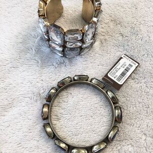 Elegant Gold and Silver Crystal Bracelet